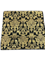 Black & Gold Damask Foil Print Cushion Cover
