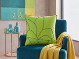 Green Floral Embroidered Cushion Cover - Jagdishstoreonline