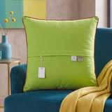 Green Floral Embroidered Cushion Cover - Jagdishstoreonline 