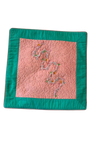 Green Decorative Beads Work Cushion Cover