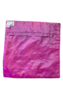 Jagdish Store fuchsia pink silk decorative pillow cover with silver beadwork and sequins. Mandala design.
