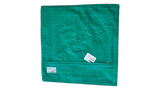 Jagdish Store green polyester cushion cover with zipper closure, 16x16 inch square decorative home accessory.