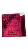 Jagdish Store maroon velvet decorative cushion cover with beaded embellishments, 16x16 inch square throw pillow case.
