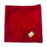 Jagdish Store red velvet throw pillow cover with a hidden zipper closure, perfect for festive home decor.
