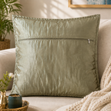 Jagdish Store decorative cushion cover with layered grey and black ruffled fabric for a textured modern look.