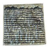 Jagdish Store decorative throw pillow cover with layered grey and black ruffled fabric for a textured modern look.