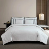 Luxe Oslo 550TC Cotton King Size Bedsheet with Elegant Stripe Design