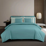 Luxe Oslo 550TC Cotton King Size Bedsheet with Elegant Stripe Design