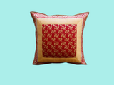Maroon Art Silk Paisley Cushion Cover 16×16 Inch - Jagdishstoreonline 