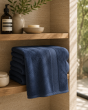 Purple Cotton Plain Bath Towel