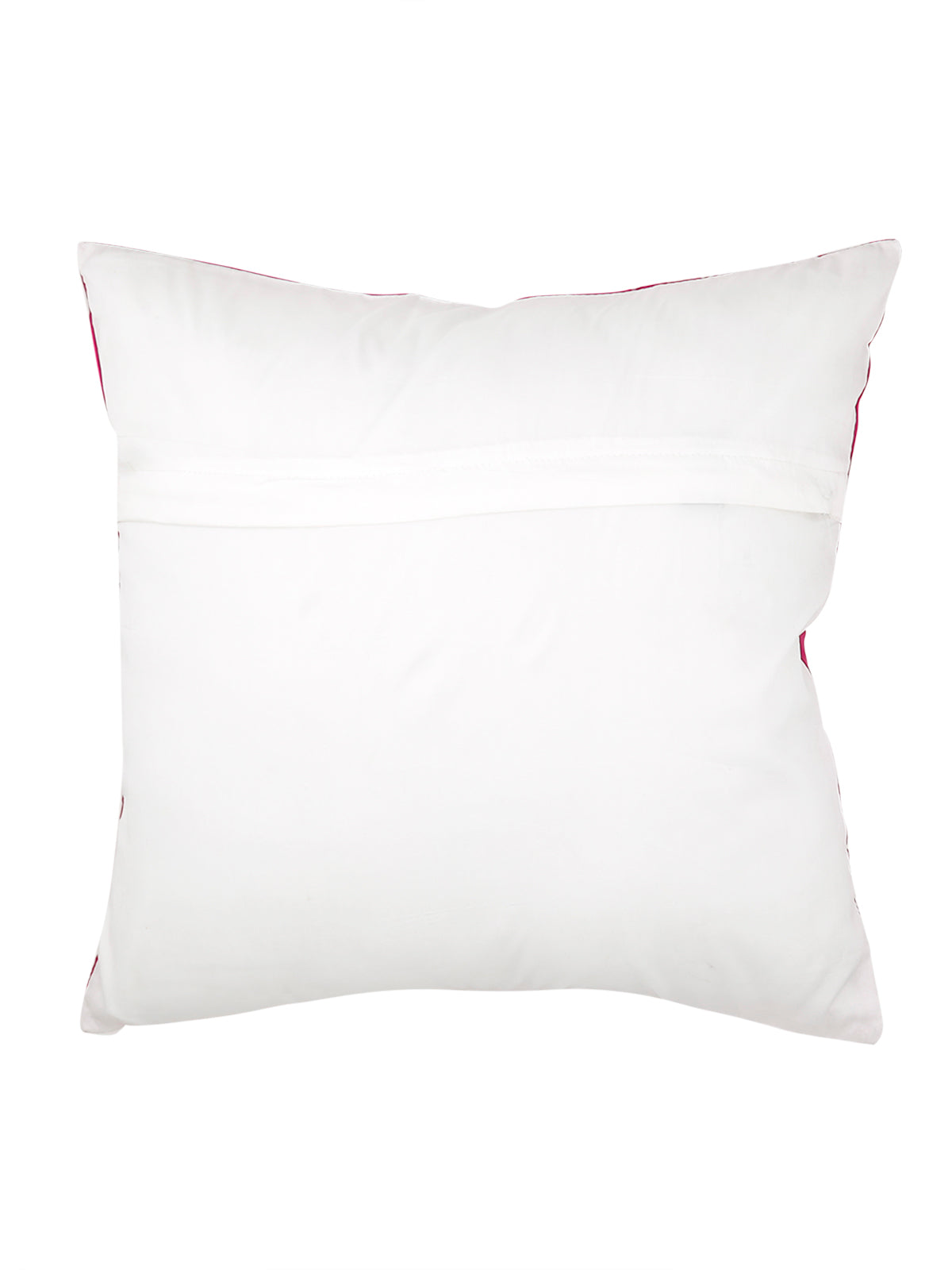 Plain white cotton reverse of the printed bird cushion cover