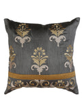 (Grey)Embroidery- Dupion Silk Cushion Cover - Jagdish Store Online Since 1965