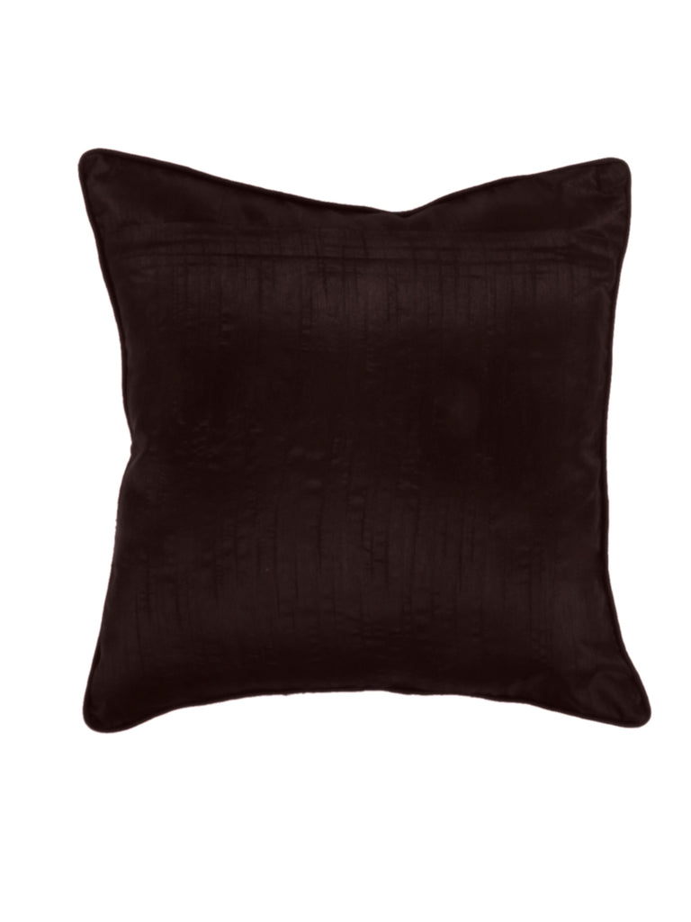 Brocade-Silk Cushion Cover(Brown) - Jagdish Store Online Since 1965