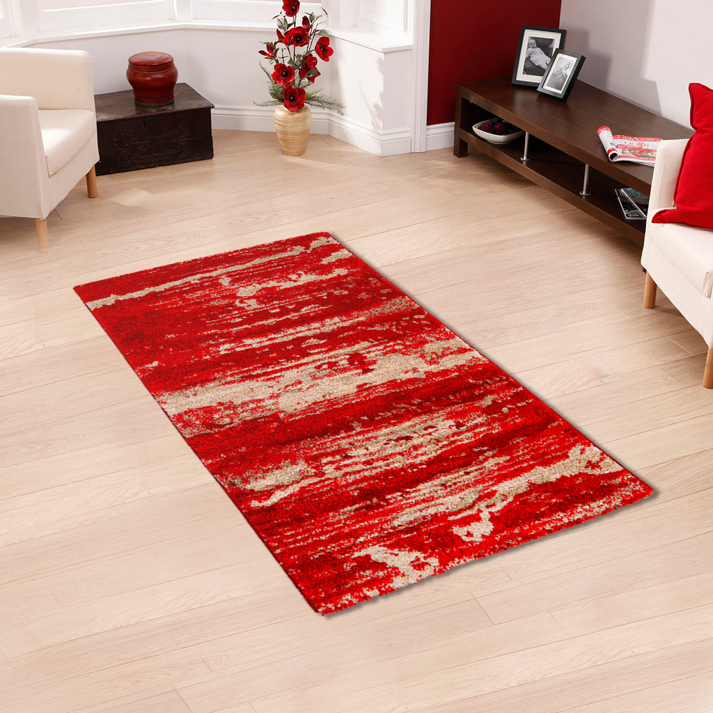 Softline- (Maroon) Modern Synthetic Carpets(120 X 170 Cm) - Jagdish Store Online Since 1965