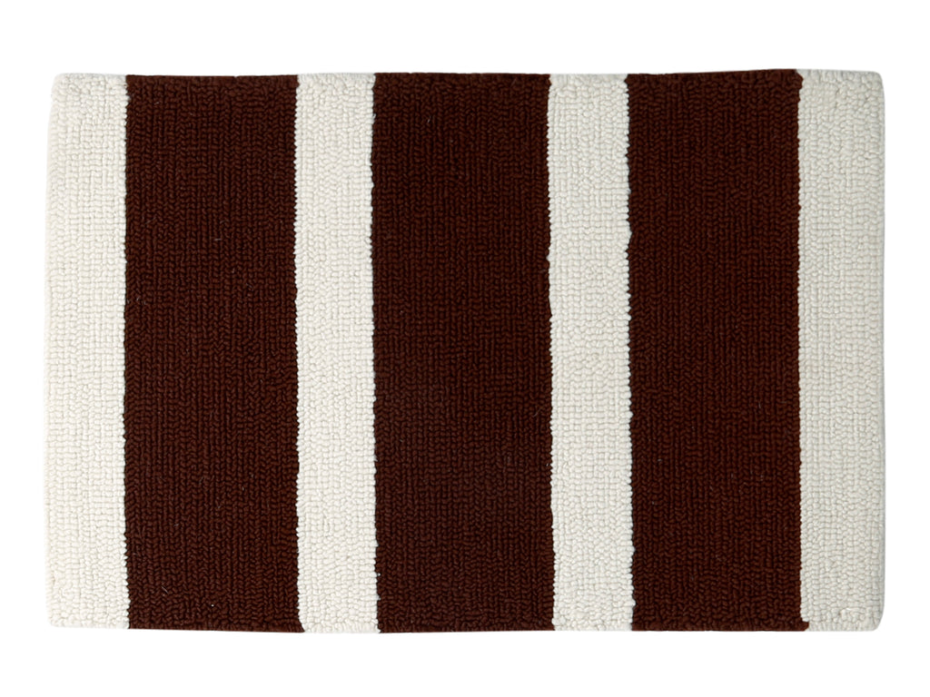 Azurra Hills- (Brown) Modern Striped Synthetic Indoor Mat(50 X 80 Cm ) - Jagdish Store Online Since 1965