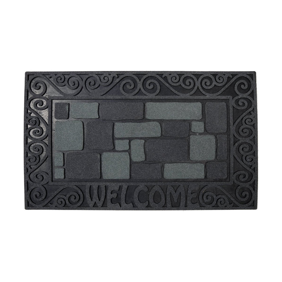 Black Outdoor Mat front view