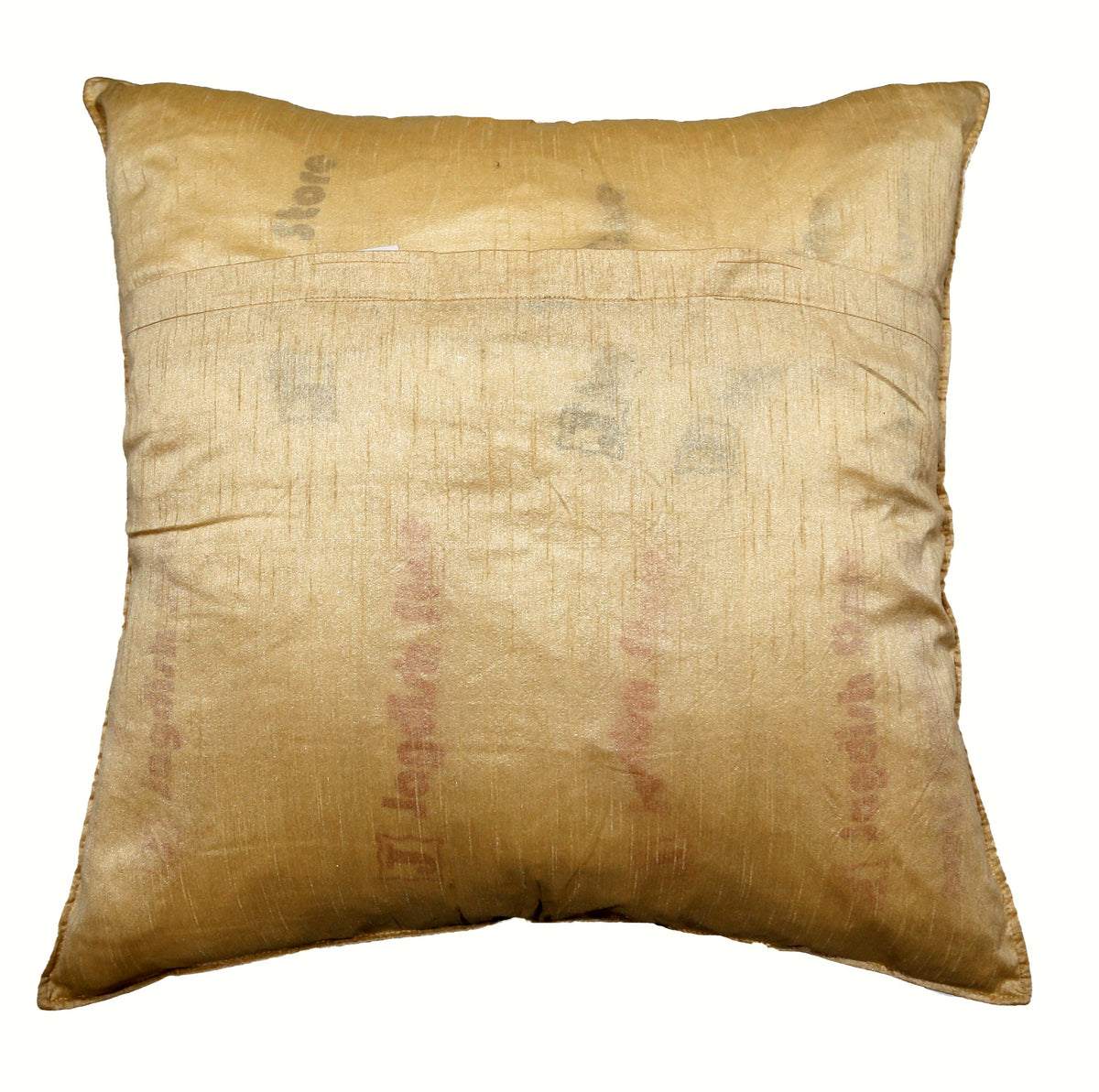 Plain gold-tone reverse with concealed zip