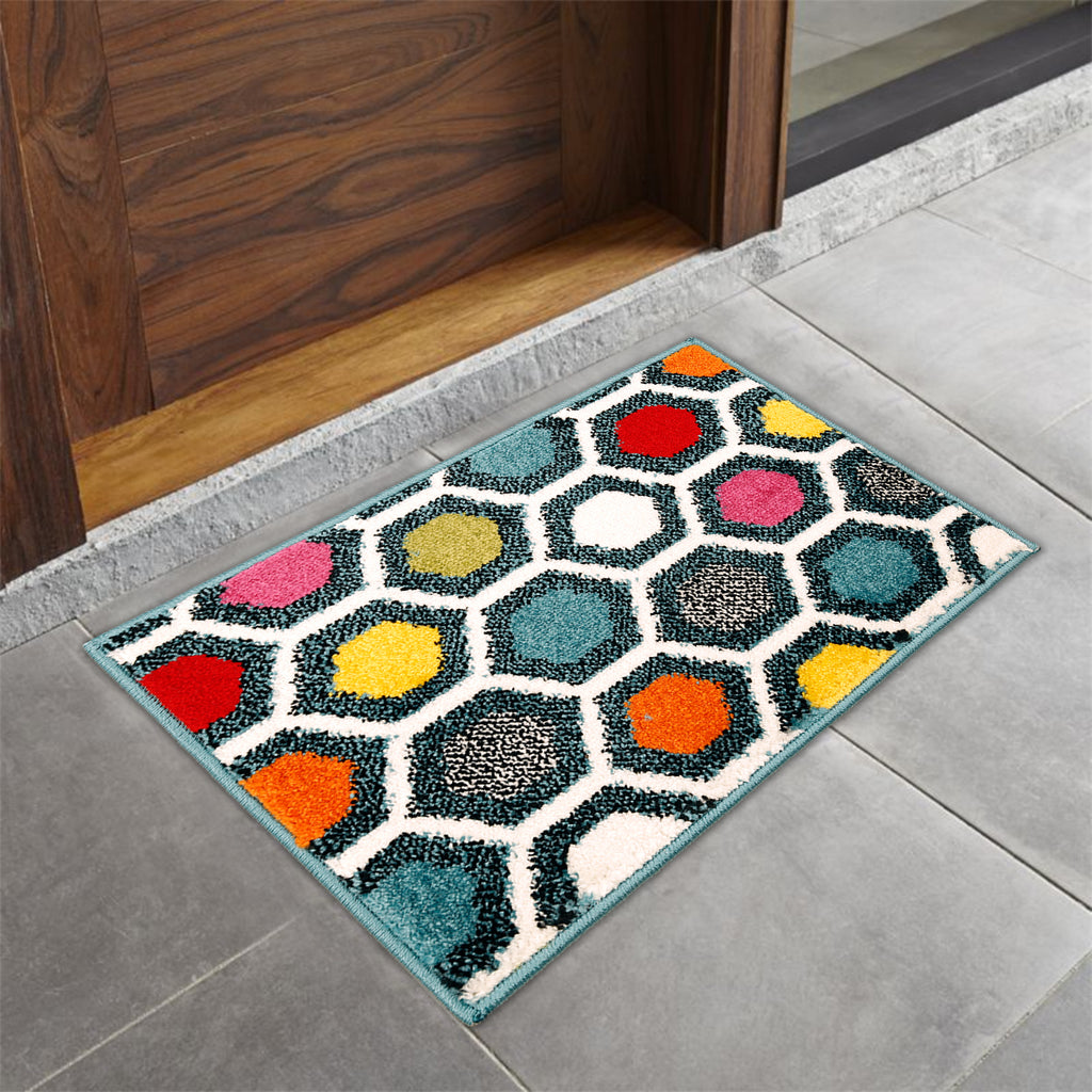 Marination- (Multi) Modern Synthetic Indoor Mat(40 X 60 Cm) - Jagdish Store Online Since 1965