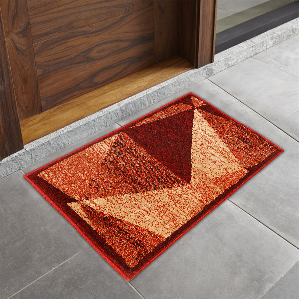 Carnation- (Burgundy) Modern Synthetic Indoor Mat(40 X 60 Cm) - Jagdish Store Online Since 1965