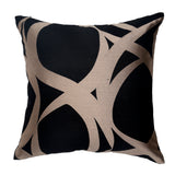 Jacquard Abstract Cushion Cover(Black-Gold) - Jagdish Store Online Since 1965