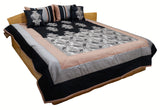 Patch Work Double Bed Quilted Bedcover with 2 Pillow Covers and Cushion Covers