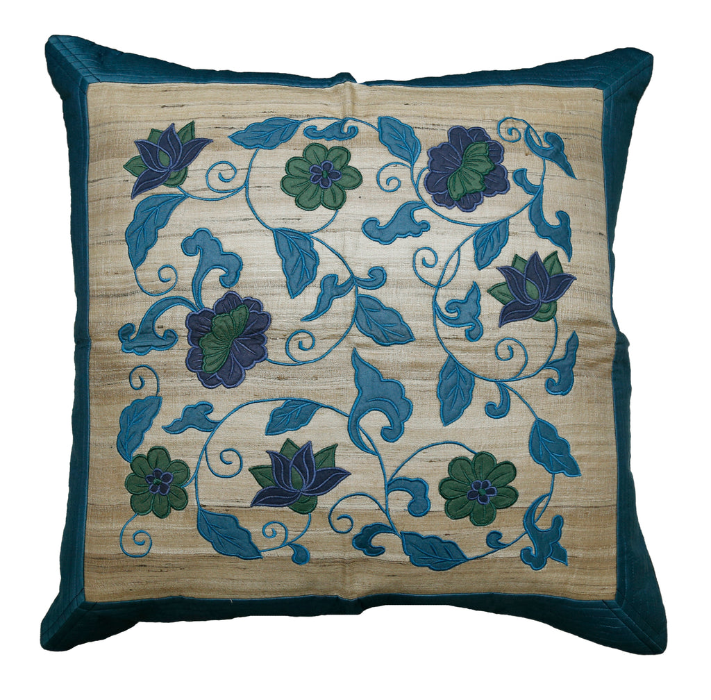 (Multicolor)Embroidery- Polyester Cushion Cover - Jagdish Store Online Since 1965