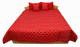Embroidery PolySilk Quilted BedCover Set-(1 bedcover+ 2 Pillow Covers + 2 Cushion Covers) - Jagdish Store Online Since 1965