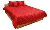 Embroidery Double Bed Quilted Bedcover with 2 Pillow Covers and 2 Cushion Covers