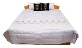 Pearl PolySilk Quilted BedCover Set-(1 bedcover+ 2 Pillow Covers + 2 Cushion Covers) - Jagdish Store Karol Bagh Online Since 1965