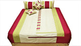 Spring Bail PolySilk Quilted BedCover Set-(1 bedcover+ 2 Pillow Covers + 2 Cushion Covers) - Jagdish Store Online Since 1965