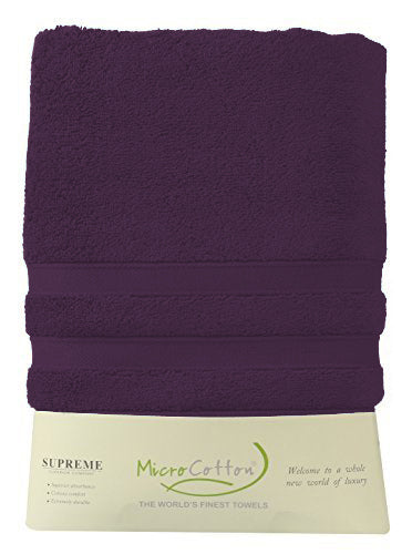 Micro Cotton - Supreme, 100% Cotton Bath Towel, Thick and Luxurious (Purple) - Jagdish Store Online Since 1965