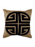 Embroidered-Dupion Silk Cushion Cover(Beige-Black) - Jagdish Store Online Since 1965