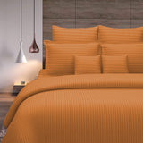 Solid (Mustard) Stripes Only Duvet Cover(60 X 90 Inch)-Cotton/Satin - Jagdish Store Online Since 1965