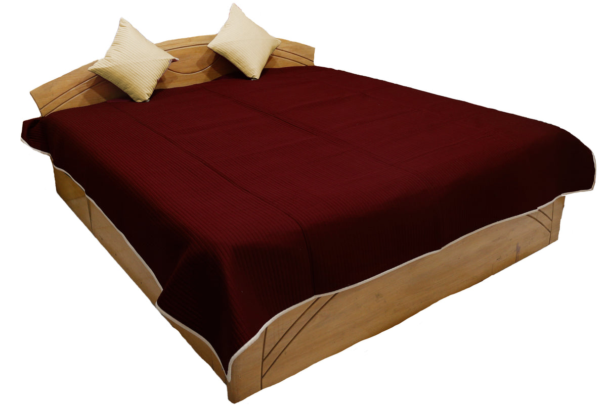 Spread-Reversible PolySilk Quilted BedCover Set-(1 bedcover+ 2 Pillow Covers) - Jagdish Store Online Since 1965
