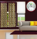 (Beige) Curtain Self Design- Polyester(7 X 4 Feet) - Jagdish Store Online Since 1965