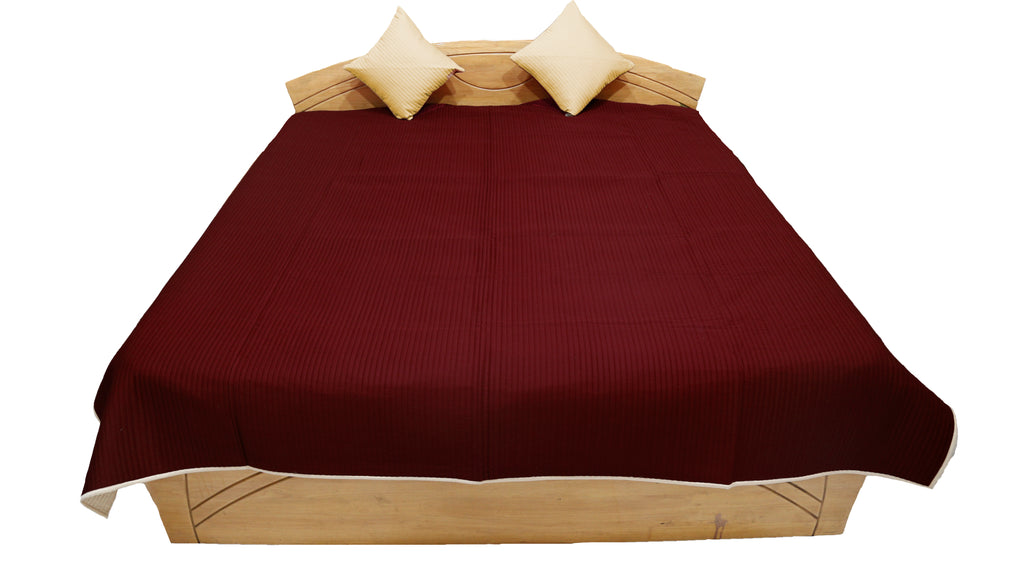 Spread-Reversible PolySilk Quilted BedCover Set-(1 bedcover+ 2 Pillow Covers) - Jagdish Store Online Since 1965