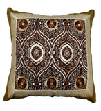 (Beige/Brown)Embroidery- Polyester Cushion Cover - Jagdish Store Online Since 1965