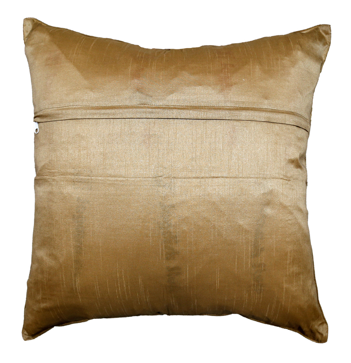 Plain gold-brown reverse with concealed zip