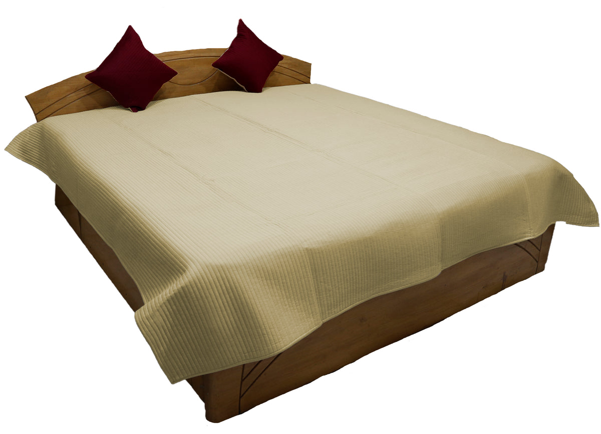 Spread-Reversible PolySilk Quilted BedCover Set-(1 bedcover+ 2 Pillow Covers) - Jagdish Store Online Since 1965