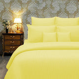 Solid Yellow Single Bedsheet  with 2 Pillow Covers