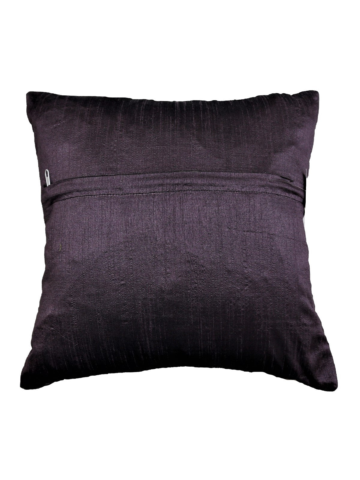 Plain deep plum reverse with concealed zip