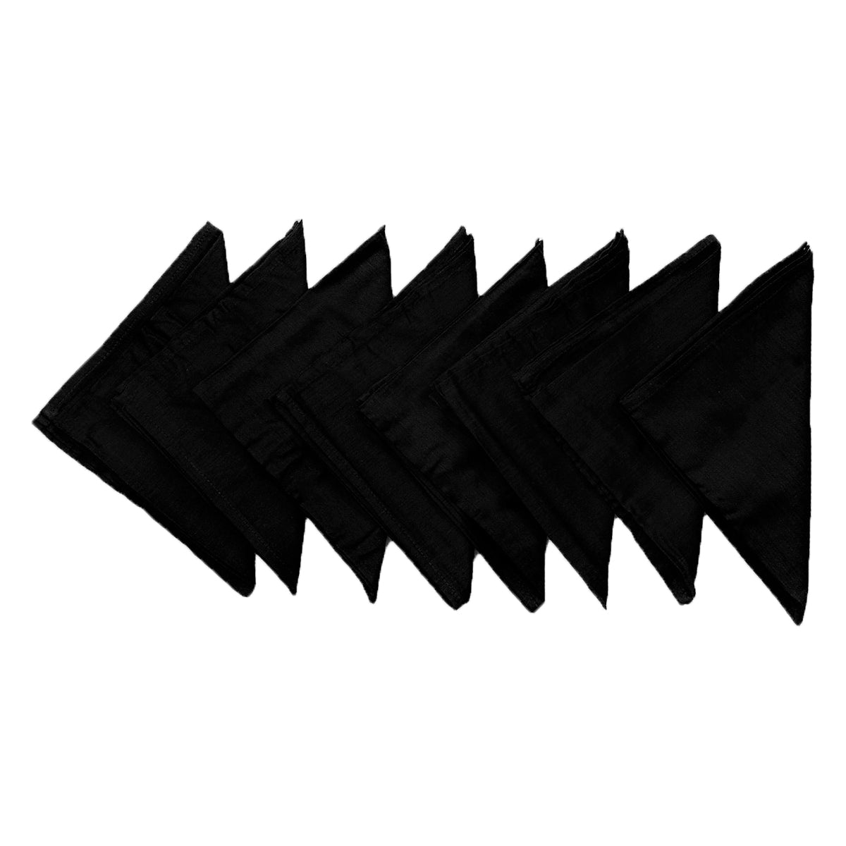 Black Plain Cotton Napkin front view