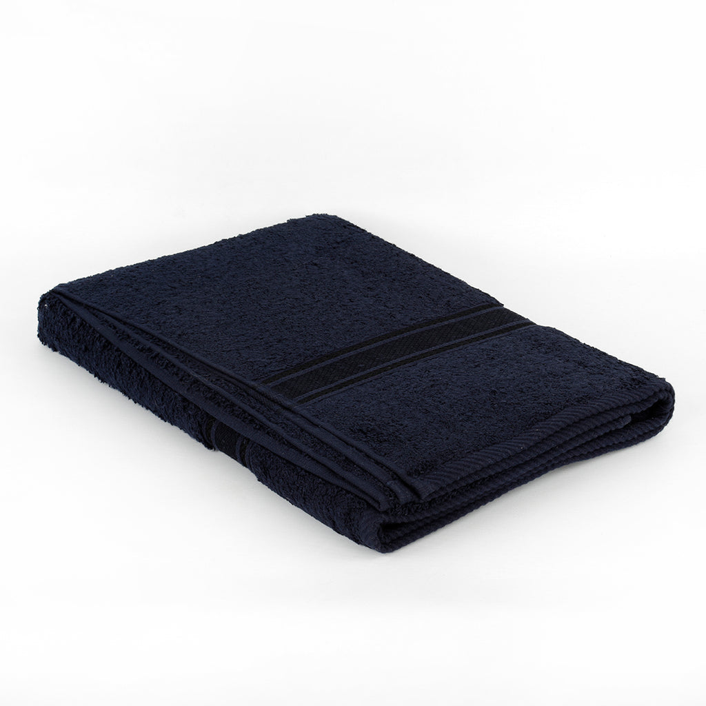 Plain (Dark Blue) Cotton Bath Towel 30x60 Inch - Jagdish Store Online Since 1965