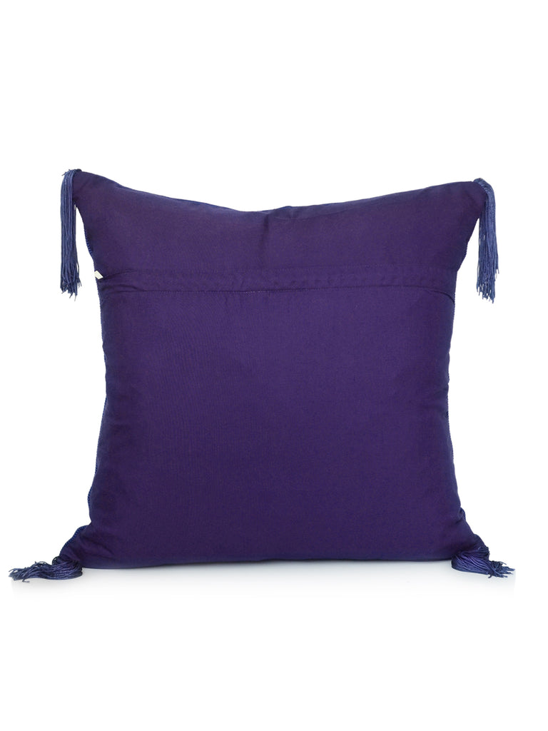 Cotton Embroidered Cushion Cover(Dark Blue) - Jagdish Store Online Since 1965