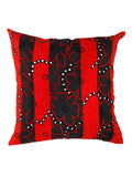 (Red/Black)Mirror Work- Dupion Silk Cushion Cover - Jagdish Store Online Since 1965