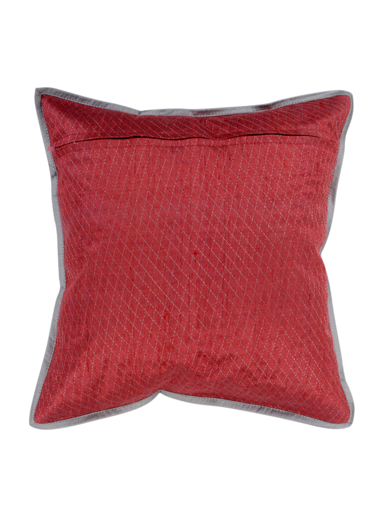Sequence Work-Dupion Silk Cushion Cover(Pink) - Jagdish Store Online Since 1965