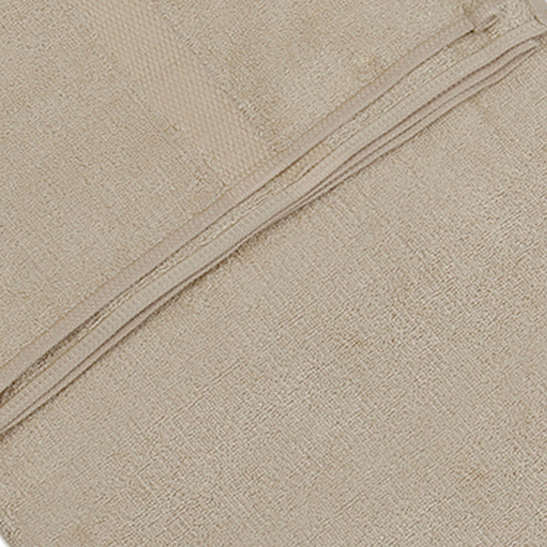 Fawn bamboo bath towel texture close-up
