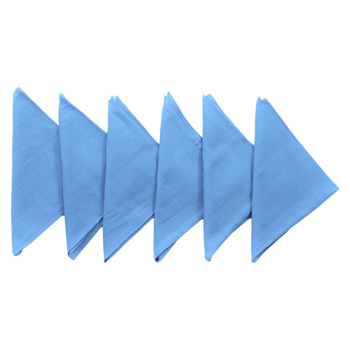 Blue Plain Cotton Napkin front view