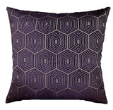 (Purple/Beige)Furnishing Fabric-Leather Back Cushion Cover - Jagdish Store Online Since 1965