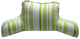 (White/Green)Stripes Back Cushion with Cover